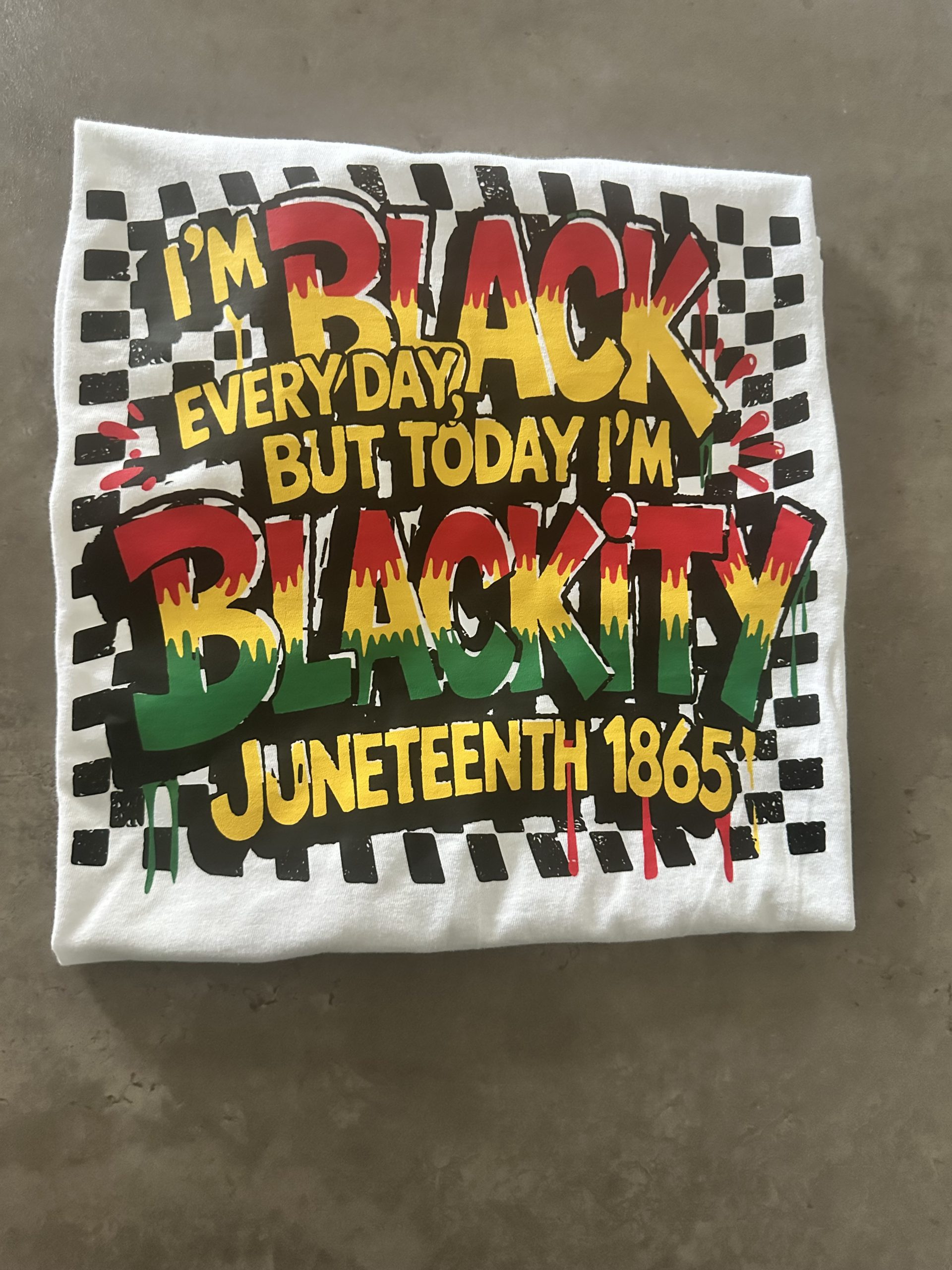 I'm Black Every Day Checkered Premium Graphic Tee