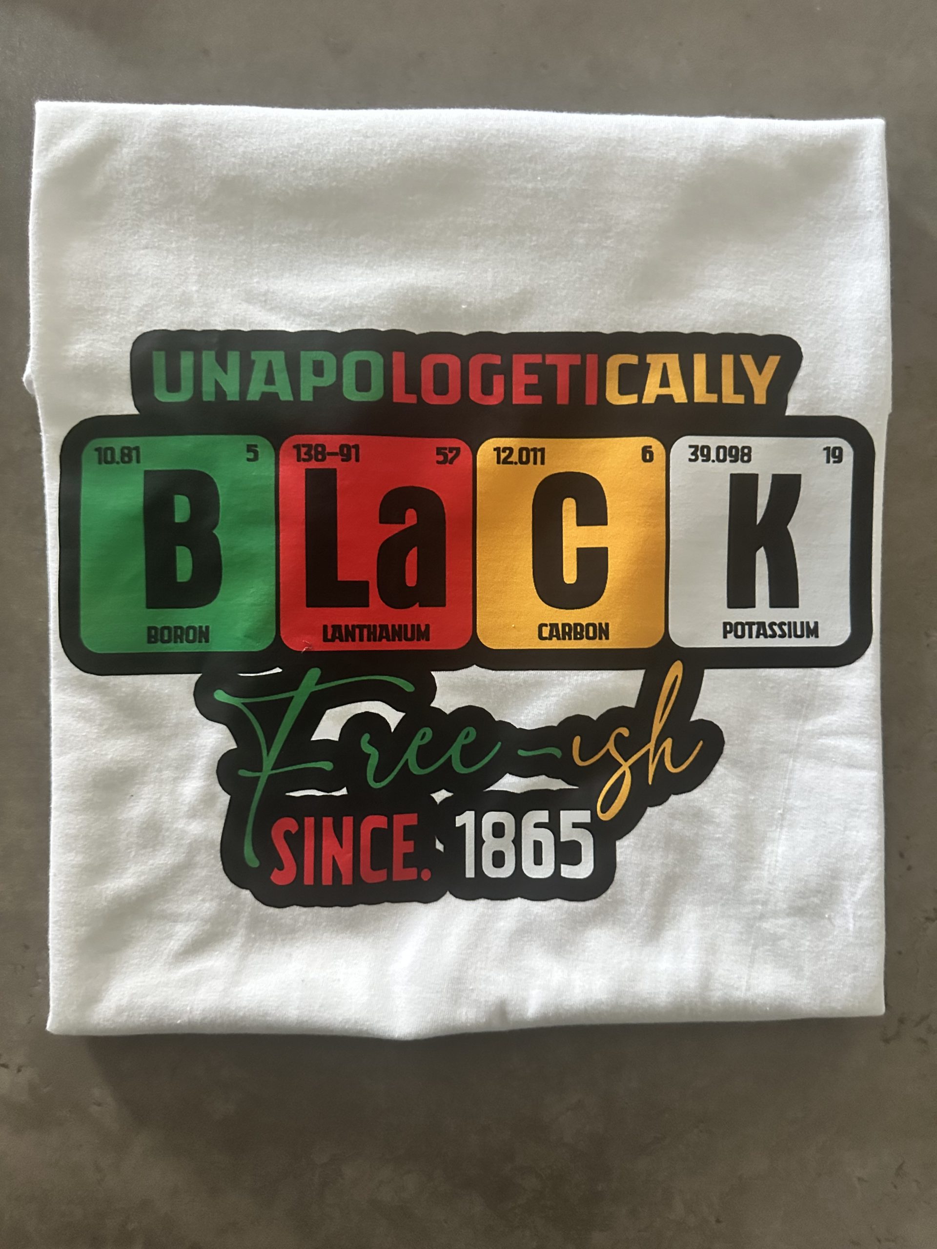 Unapologetically Black Periodic Table Premium Graphic Tee